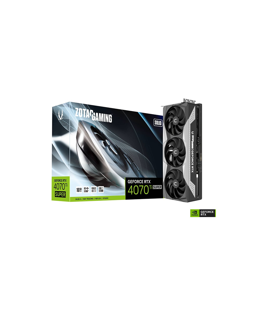 ZOTAC GAMING GeForce RTX 4070 Ti SUPER SOLID 16GB GDDR6X ZOTAC GAMING GeForce RTX 4070 Ti SUPER SOLID 16GB GDDR6X