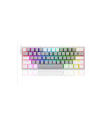 REDRAGON K617 Fizz RGB 60% Gaming Mechanical Keyboard – Red Switches (Grey White)